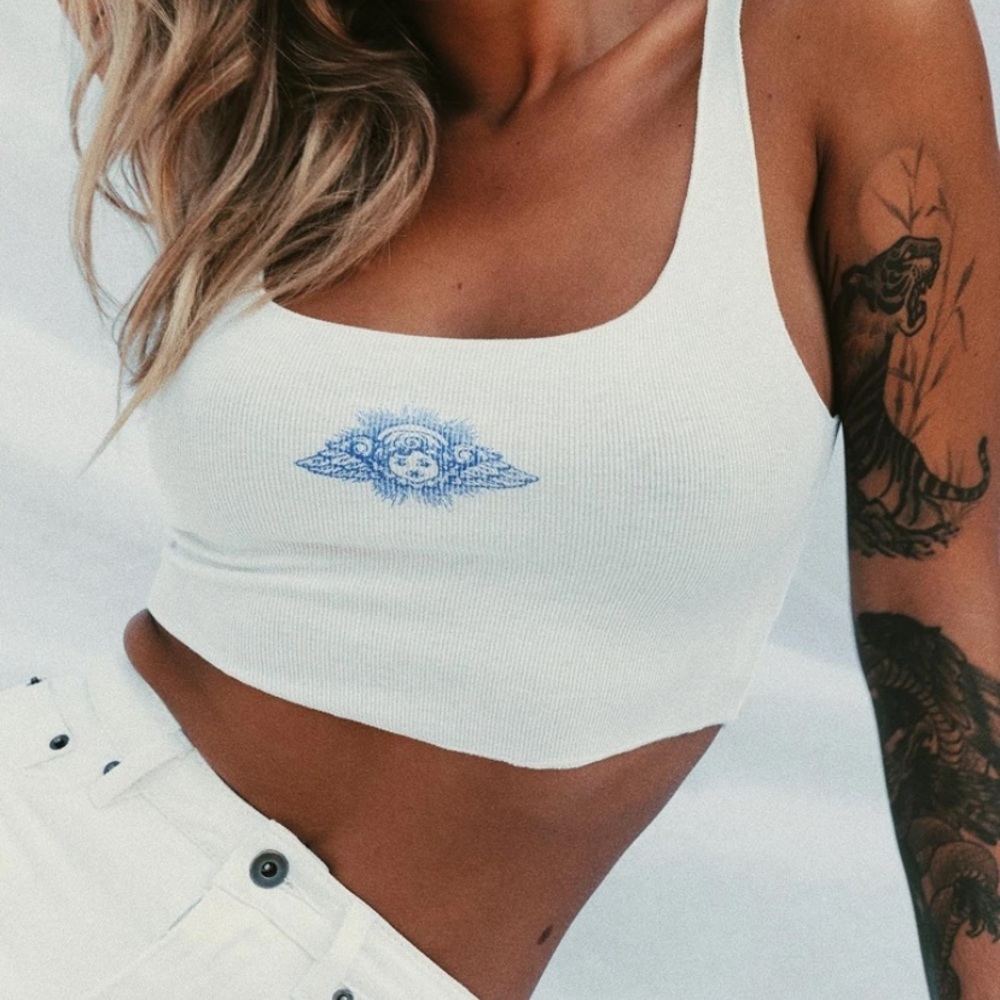 PRINCESS POLLY ANGEL KISS TANK TOP- WHITE